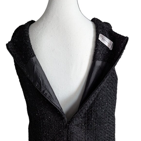 Black Bouclé Tweed Shift Dress – Approx Size L (EUC) ✨ - Picture 6 of 6
